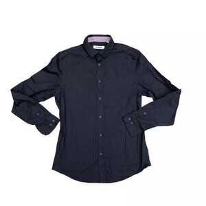 BEN SHERMAN Soho Button Down Shirt Men's MEDIUM Black Long Sleeve Collared​​